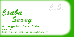 csaba sereg business card